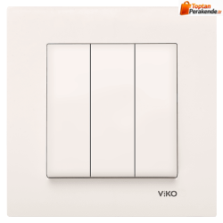 Viko Karre/Meridian Krem Üçlü Anahtar Mekanizma ( Çerçeve Hariç ) 90967268